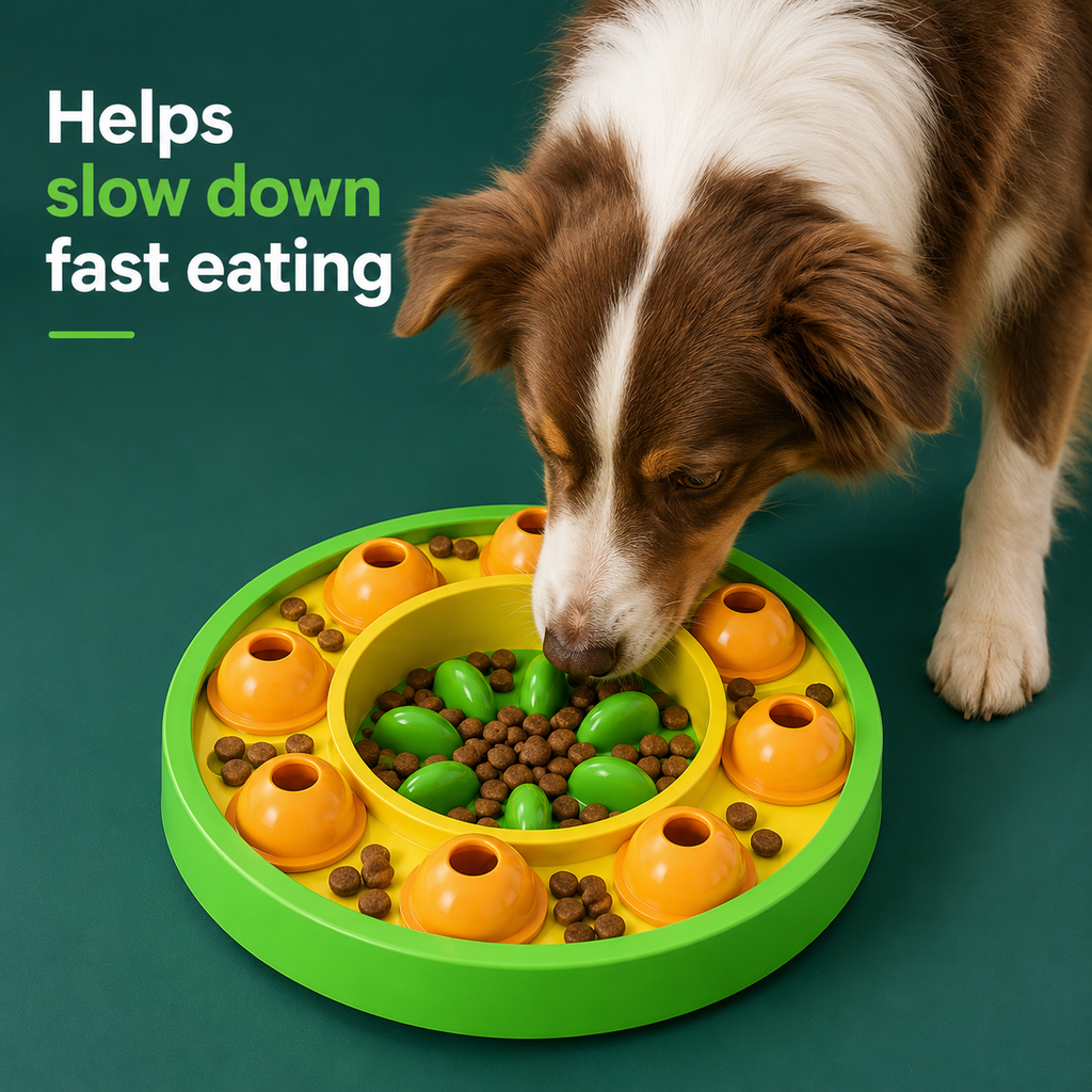 Fun Slow Feeder Puzzle Bowl for Smart Dogs