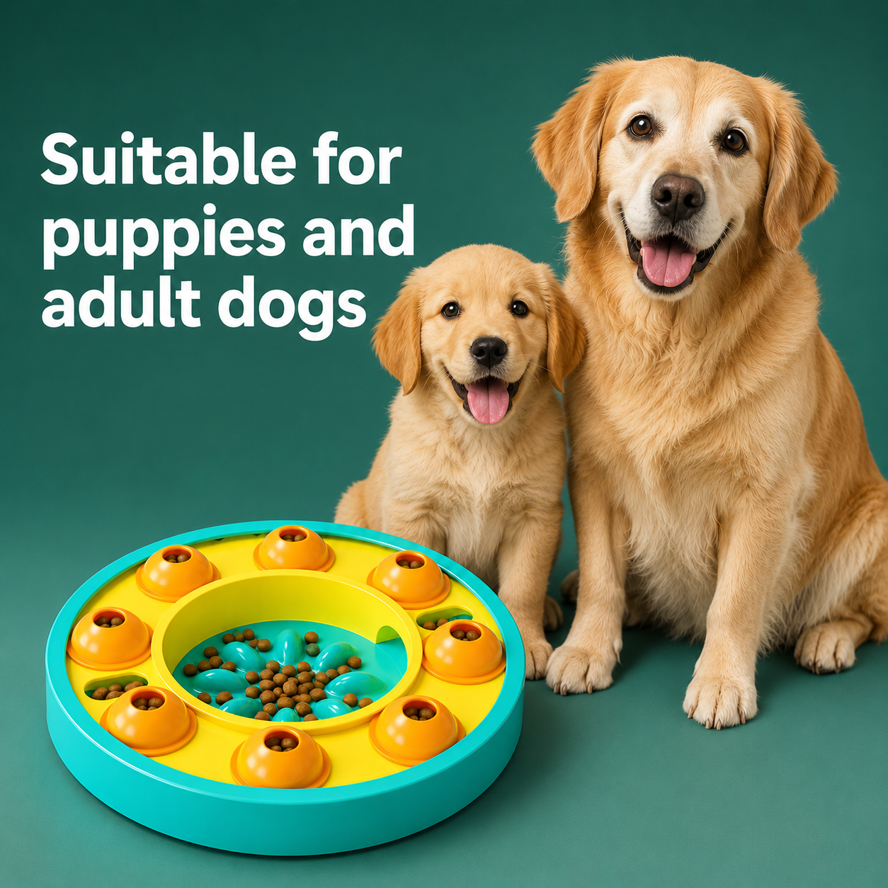 Fun Slow Feeder Puzzle Bowl for Smart Dogs